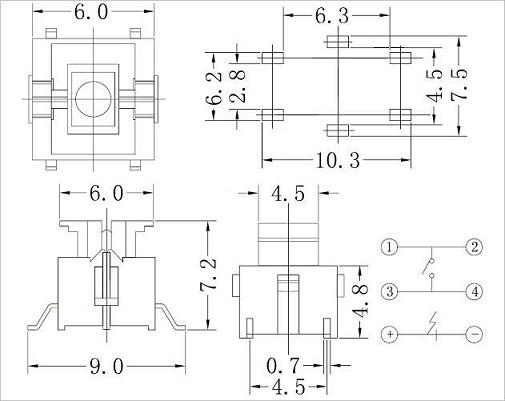 轻触开关PTC-1196